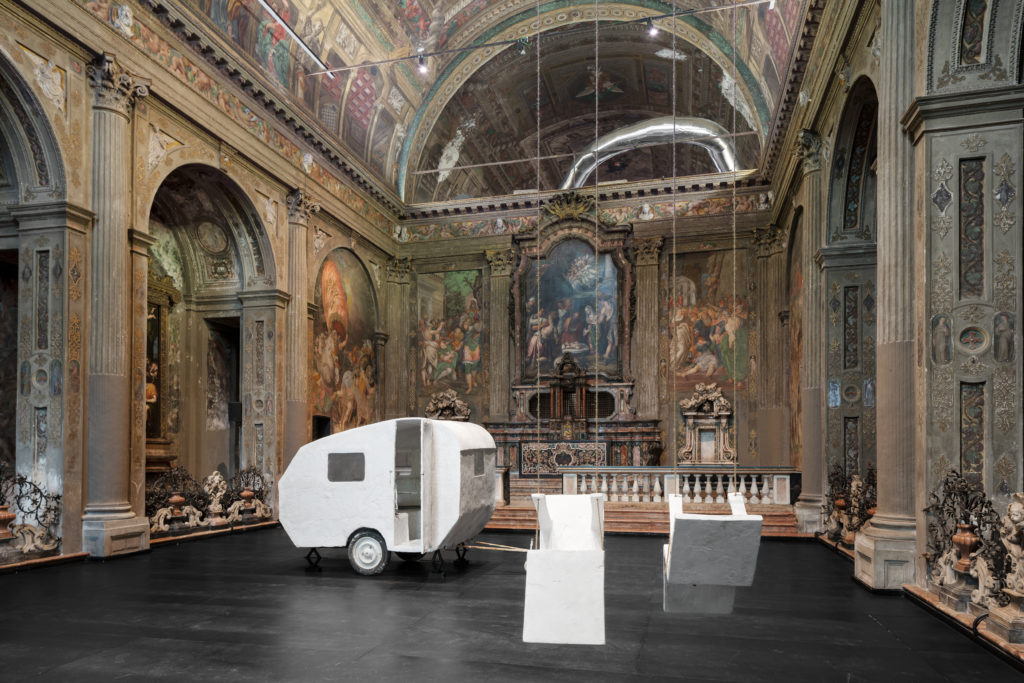 Installation view, Caravan (1976) and Swings (1984)