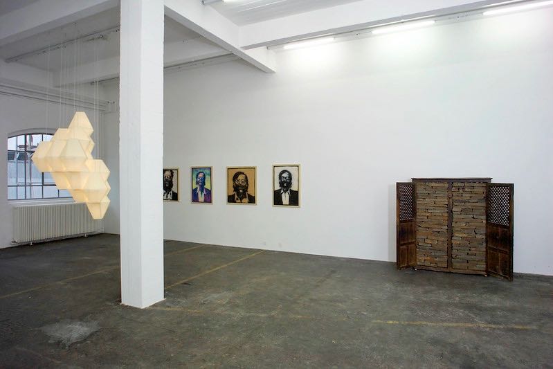 Installation view, Olaf Nicolai, Markus Raetz, and Jannis Kounellis